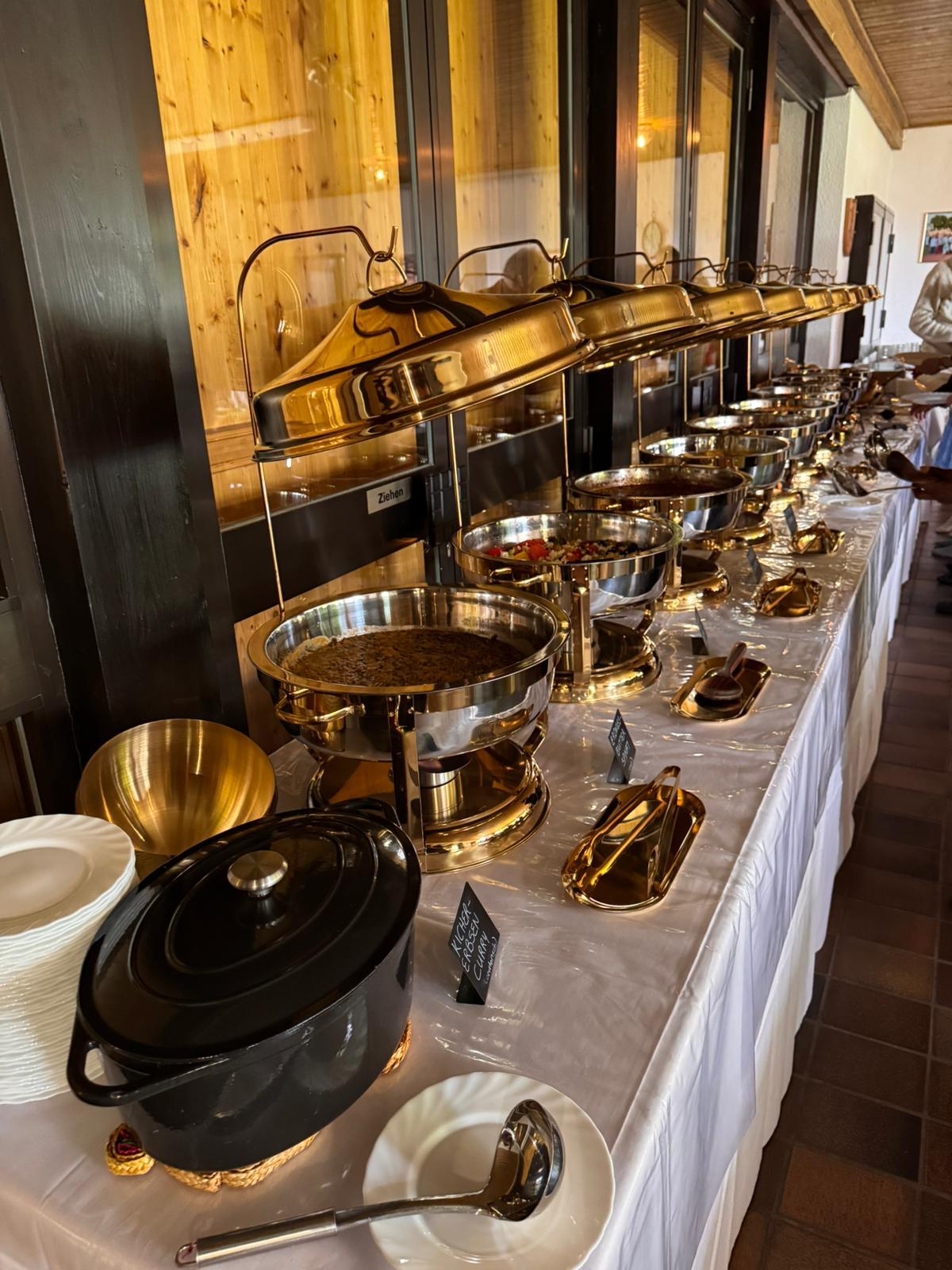 Corporate buffet setup