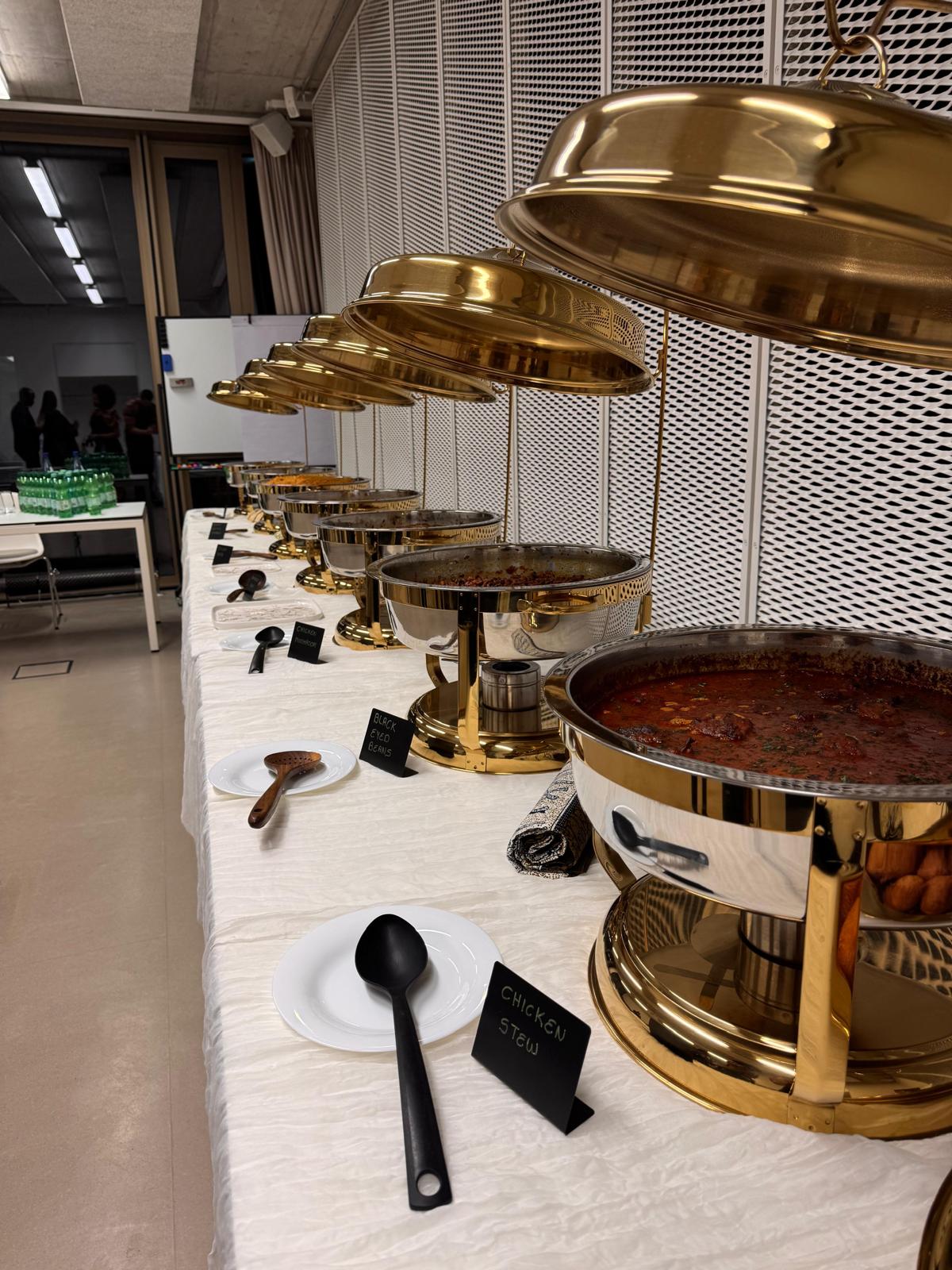 Puff puff served on a gold platter
